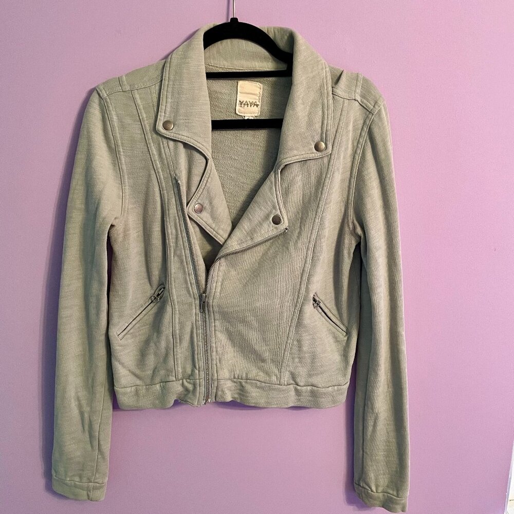 YAYA Light Blue/Gray Sweater Jacket